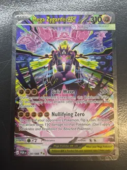 Pokemon Mega Zygarde EX Secret Rare Full Art Holo 120/088 310 HP English - Image 1