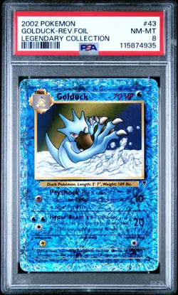 2002 Pokemon Legendary Collect. Reverse Holo Foil Golduck #43 PSA 8 - Image 1