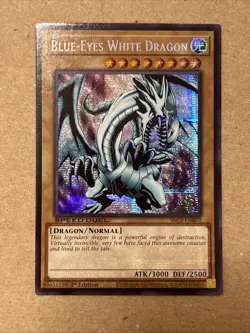 BLUE-EYES WHITE DRAGON SECRET RARE SBC2-ENB02 LIGHT PLAY YUGIOH - Image 1