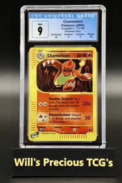 CGC 9 Charmeleon 73/165 Expedition 2002 Reverse Holo Pokemon Card E-Series WOTC - Image 1