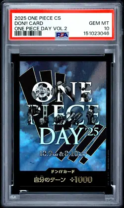 2025 ONE PIECE SIMPLIFIED CHINESE ONE PIECE DAY VOL.2 DON!! CARD PSA 10 - Image 1