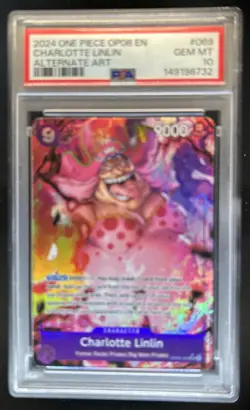 2024 One Piece Two Legends Charlotte Linlin Super Rare Alt Art #OP08-069 PSA 10 - Image 1