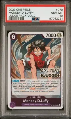 One Piece Promo MONKEY D. LUFFY JUDGE PACK PSA 10 - Image 1