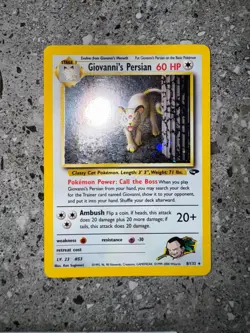 Pokemon TCG Cards Giovanni's Persian 8/132 Gym Challenge Holo Rare - Image 4