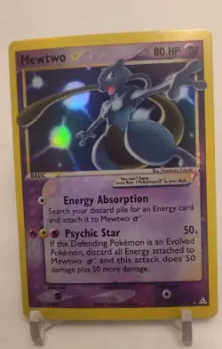 *Custom-made* High Quality, Mewtwo Goldstar"Display Card" - Image 1