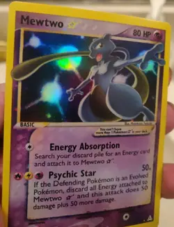 *Custom-made* High Quality, Mewtwo Goldstar"Display Card" - Image 3