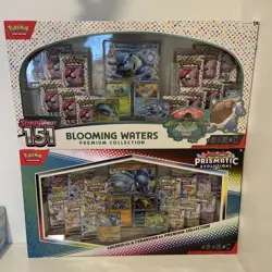 POKEMON PRISMATIC LUCARIO & TYRANITAR + 151 BLOOMING WATERS COLLECTION BOX LOT - Image 1