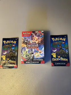 Pokemon TCG Obsidian Flames Booster Bundle SEALED 6 Packs + 2 Packs Extra New - Image 1