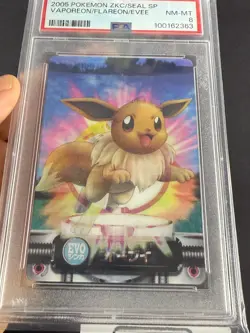 POKEMON LENTICULAR ZUKAN CARDDASS SEAL SP 2005 VAPOREON/FLAREON/JOLTEON PSA8 - Image 4