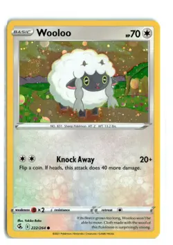 Wooloo 222/264 Promo Cosmos Holo Astral Radiance Pokemon TCG NM - Image 1