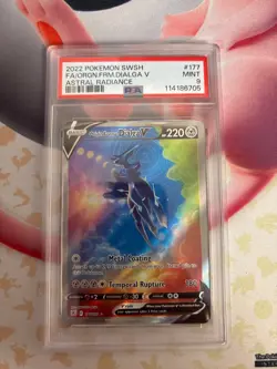 2022 Pokemon Astral Radiance Origin Forme Dialga V Full Art #177/189 PSA 9 - Image 1