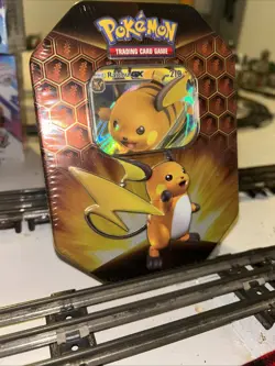 Pokemon TCG: Hidden Fates Tin (45 Cards) Raichu GX 820650804816 - Image 1