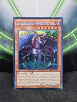 Yugioh Darklord Amdusc DESO-EN033 Secret Rare 1st Edition NM - Image 1