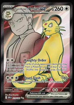 Team Rocket's Persian ex 219/182 Ultra Rare Destined Rivals Pokemon Card - Image 1