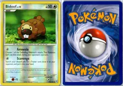Pokemon Card - Bidoof 70/130 Diamond & Pearl Common Reverse Holo MP - Image 3