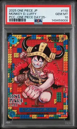 2025 ONE PIECE JAPANESE PREMIUM CARD COLLECTION #110 MONKEY D. LUFFY PSA 10 - Image 1