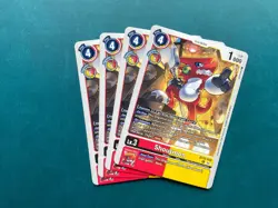 Shoutmon BT19-008 Playset Special Booster 2.0 2.5 Digimon Card Game x4 - Image 1