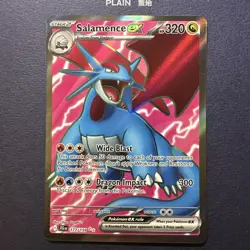 Pokemon 2025 Holo Promo Card Salamence ex 177/159 NM+ Journey Together - Image 1