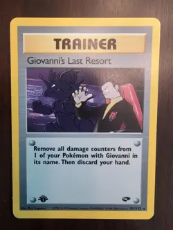 Pokemon Card - Giovanni's Last Resort Gym Challenge 105/132 1st Edition Rare - Image 1