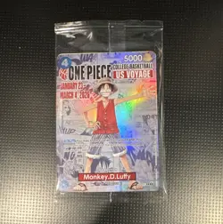 Monkey D. Luffy One Piece CCG US Voyage Holo Character Card 5000 Power Cost 4 EN - Image 1