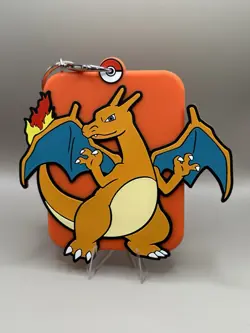 Pokemon S-Chinese Card CSMC 001/012 Charizard With Keychain Card Guard Display - Image 4