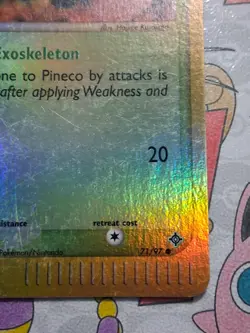 Pokemon TCG Reverse Holo Pineco 71/97 EX Dragon Pokemon Card 2003 LP - Image 5
