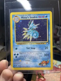 Misty's Seadra PRERELEASE Gym Heroes Holo Rare 9/132 WOTC Card LP/NM Pokemon TCG - Image 2