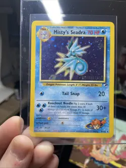 Misty's Seadra PRERELEASE Gym Heroes Holo Rare 9/132 WOTC Card LP/NM Pokemon TCG - Image 5