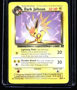 2000 Classic - Team Rocket Dark Jolteon #38 Non Holo Pokemon Card - Image 1