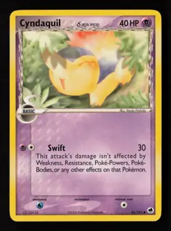 Cyndaquil (Delta Species) 45/101 Dragon Frontiers Pokemon Card -B11 - Image 1