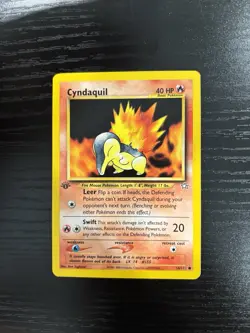 Cyndaquil 56/111 1st Edition Neo Genesis Regular Pokemon Card English 2000 WOTC - Image 1
