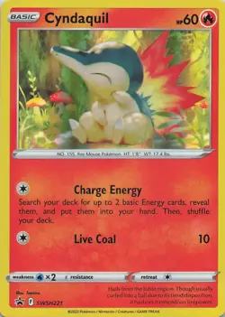 Cyndaquil Holo Promo SWSH: Sword & Shield Promo Cards SWSH221 LP - Image 1