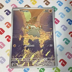 TCG Pokemon Phanpy 205/191 Sv08: Surging Sparks Illustration Rare Holo 80HP EN - Image 1