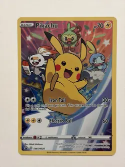 Pikachu SWSH020 Holo Promo Sword & Shield Promo Pokemon Holo Near Mint - Image 1