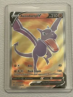 Pokemon TCG Aerodactyl V Sword & Shield - Lost Origin 179/196 Holo Ultra Rare - Image 1
