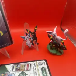 Pokemon Prismatic Evolutions Mini Figure Collection Pin Figure and Sleeves only - Image 2