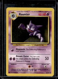1999 Pokemon Unlimited Haunter Uncommon #29/102 - Image 1