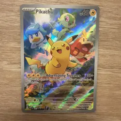 Pokemon TCG Pikachu SVP 027 Scarlet & Violet Black Star Promo Holo LP+ - Image 1