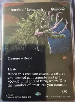 MTG Craterhoof Behemoth Borderless, Tarkir: Dragonstorm, Regular Card 346 - Image 1