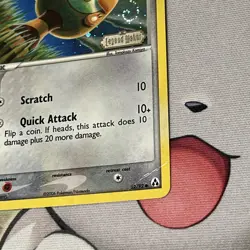 Pokemon Sentret 62/92 Legend Maker Stamped Basic Common Reverse Holo Swirl DMG - Image 2