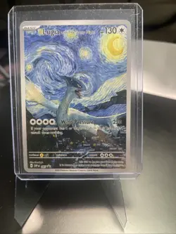 Pokemon Custom Art Card Lugia Starry Night Van Gogh - Image 1