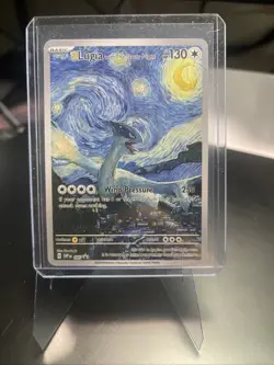 Pokemon Custom Art Card Lugia Starry Night Van Gogh - Image 2