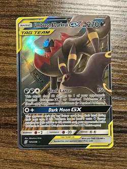 Umbreon & Darkrai GX 125/236 SM-Unified Minds Holo Ultra Rare TAG TEAM, NM+ - Image 1