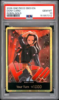 2026 ONE PIECE EB03-EXTRA BOOSTER -ONE PIECE HEROINES EDITION- DON!! CARD PSA 10 - Image 1