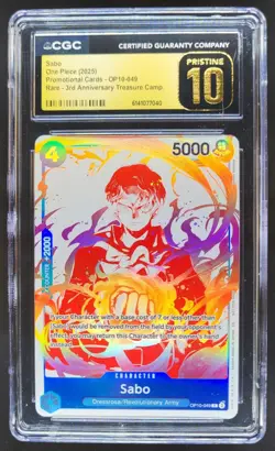 2025 ONE PIECE SABO PROMO RARE OP10-049 CGC 10 PRISTINE P PT - Image 1