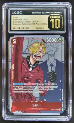 2022 ONE PIECE SANJI PROMO 25TH OP01-013 CGC 10 PRISTINE P PT - Image 1