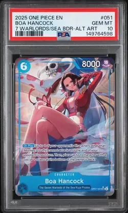 2025 ONE PIECE SEVEN WARLORDS OF THE SEA BINDER SET #051 BOA HANCOCK PSA 10 - Image 1