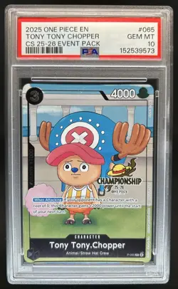 2025 One Piece Tony Tony Chopper CS 25-26 Event Pack #P-065 PSA 10 GEM MINT - Image 1