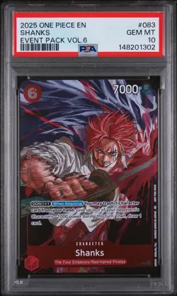 2025 ONE PIECE EVENT PACK VOL.6 #083 SHANKS PSA 10 - Image 1