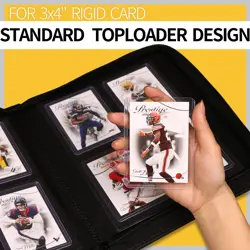 Top loader Binder - Holds 128 Cards in Toploaders for 3" x 4" Portable Card B... - Image 2
